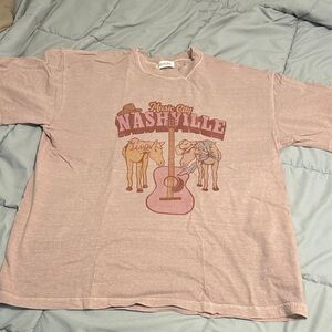 NASHVILLE Music City Pink Graphic Tee - The Post